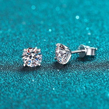 Inf.Story Moissanite Stud Earrings for Men & Women