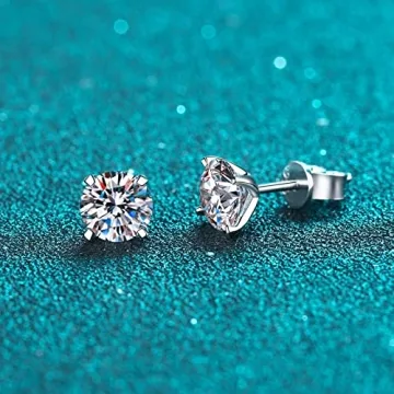 Inf.Story Moissanite Stud Earrings for Men & Women