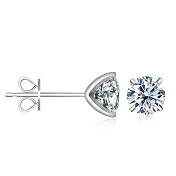 Inf.Story Moissanite Stud Earrings for Men & Women