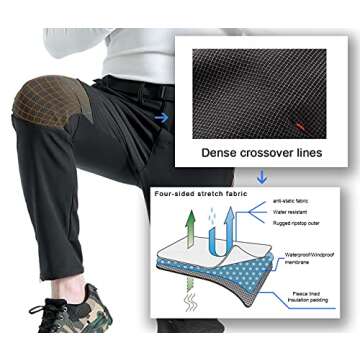 Gash Hao Men's Waterproof Snow Ski Softshell Pants