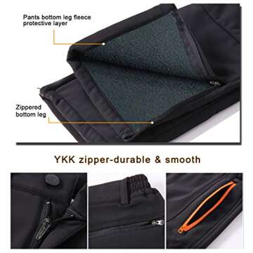 Gash Hao Men's Waterproof Snow Ski Softshell Pants