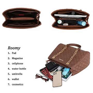 Montana West Quilted Tote Bag for Women with Chain Strap