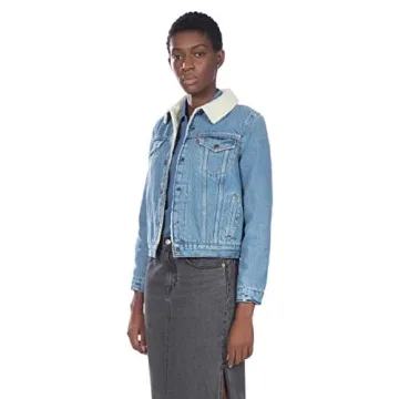 Levi's Women's Sherpa Trucker Jacket Classic Denim Warmth