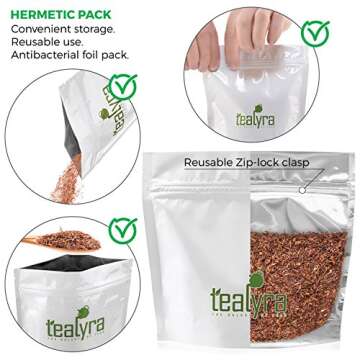 Tealyra - Pure Rooibos Red Herbal Tea - Caffeine-Free Loose Leaf - 450g (16-ounce)