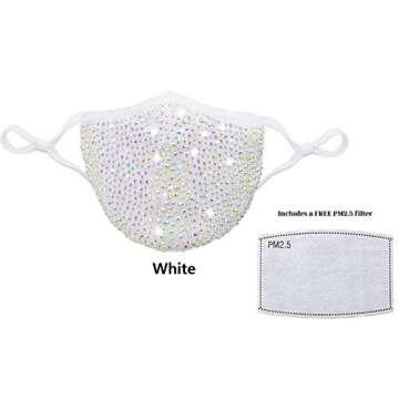 Sparkly Designer Face Mask for Women - THREE PEBBLES