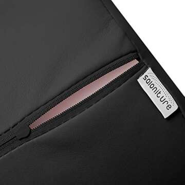 Saloniture Jumbo Round Massage Table Bolster Pillow - 26 x 9 Inch - Black