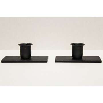 Handcrafted Wrought Iron Candle Holders - Set of 2