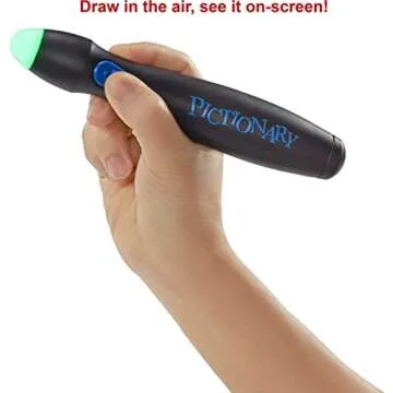 Mattel Games ​Pictionary Air Kids Vs. Grown-Ups Family Game for Game Night with Light Pen and Clue Cards, Connect to Smart Devices