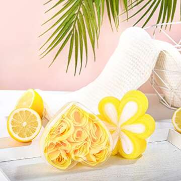 Green Canyon Spa Gift Baskets for Women- 10 Pcs Lemon Scent Home Bath Gift Sets in Beautiful Tote Bag, Holiday Gift for Valentine's Day Mother's Day, Spa Set for Women Gift, Birthday Basket for Women