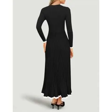 Chic ZESICA Long Sleeve Sweater Dress for Elegant Occasions