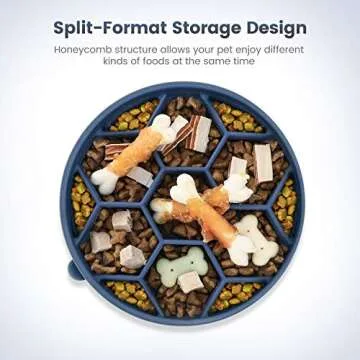 IOKHEIRA 2 PCS Dog Slow Feeder Bowl, Newest Non Slip Slow Eating Dog Bowl, Anti Gulping Healthy Eating, Safety Durable Food Bowl for Medium and Large Dogs (Blue)