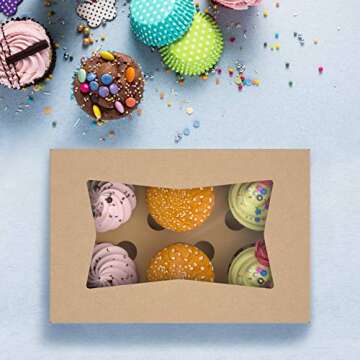 X-Chef Cupcake Boxes - 15 Pack Sturdy Baking Carriers