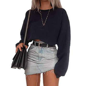 Artfish Women's Versatile Cropped Sweatshirt for Casual Style