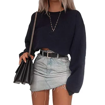 Artfish Women's Versatile Cropped Sweatshirt for Casual Style