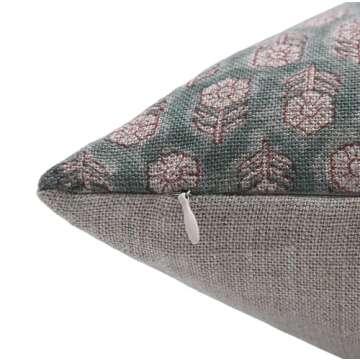 Fabritual Thick Linen Outdoor Pillow with Handloom Design