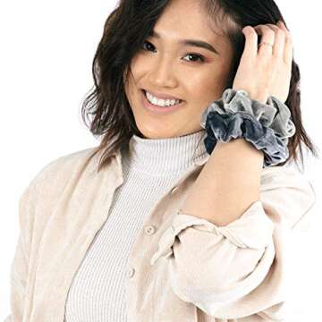 HARLOW Designer Velvet Scrunchies - Perfect for All Hair Types