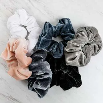 HARLOW Designer Velvet Scrunchies - Perfect for All Hair Types