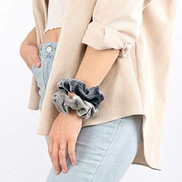 HARLOW Designer Velvet Scrunchies - Perfect for All Hair Types