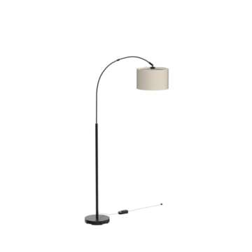 Dimmable Floor Lamp Modern Arc Design with Adjustable Shade