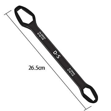NEWCOMDIGI Universal Double Ended Wrench,Self-Tightening 8-22mm Screw Nuts Repair Wrenches,Double-He...