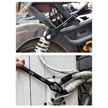 NEWCOMDIGI Universal Double Ended Wrench,Self-Tightening 8-22mm Screw Nuts Repair Wrenches,Double-Headed Ratchet Spanner,Plumbing Tools,Tap Spanner