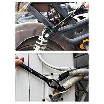 NEWCOMDIGI Universal Double Ended Wrench,Self-Tightening 8-22mm Screw Nuts Repair Wrenches,Double-Headed Ratchet Spanner,Plumbing Tools,Tap Spanner