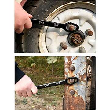 NEWCOMDIGI Universal Double Ended Wrench,Self-Tightening 8-22mm Screw Nuts Repair Wrenches,Double-Headed Ratchet Spanner,Plumbing Tools,Tap Spanner