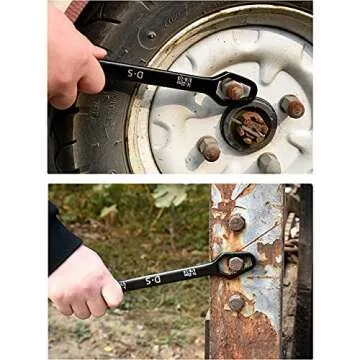 NEWCOMDIGI Universal Double Ended Wrench,Self-Tightening 8-22mm Screw Nuts Repair Wrenches,Double-Headed Ratchet Spanner,Plumbing Tools,Tap Spanner