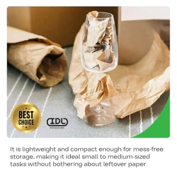 IDL Packaging Brown Kraft Paper Roll for Creative Crafts and Wrapping