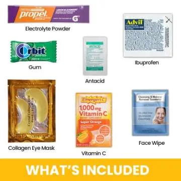 Real Vitamins The Rally Bag - 1 Pre-Filled Hangover Kit for Bachelorette Party Favors, 21st Birthday, Weddings, Corporate Events | 7 Piece Hangover Supplies & Bag (1 Kit)