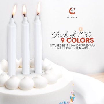 Celebrate with Candle Charisma 100 White Spell Candles