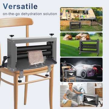 Upgraded Clothes Wringer, Heavy Duty 5X Thicker Design for Camping