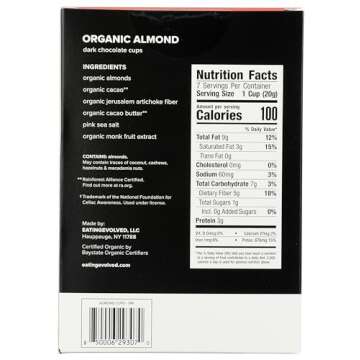 EVOLVED Organic Almond Butter Keto Cups 7 Count, 4.93 OZ