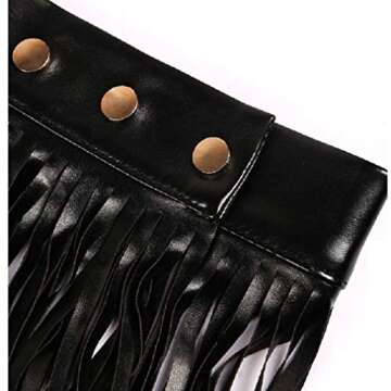 Fenyong Leather Fringe Skirt for Trendy Women