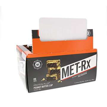 MET-Rx Protein Plus Bar, Great as Healthy Meal Replacement, Snack, and Help Support Energy, Gluten Free, Peanut Butter Cup, With Vitamin A, Vitamin C, and Zinc to Support Immune Health, 85 g,9 Count