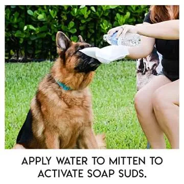 Scrubby Pet Pet Wipes, Rinse Free Shampoo Mittens for Dogs and Cats, Bath Wipes for Bathing and Washing Pets, Hypoallergenic No Rinse Wash Mitt for Grooming, Lather Wipe Dry