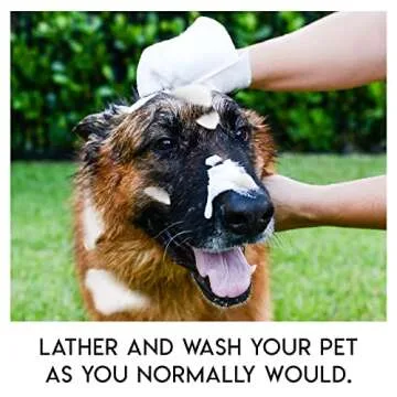 Scrubby Pet Pet Wipes, Rinse Free Shampoo Mittens for Dogs and Cats, Bath Wipes for Bathing and Washing Pets, Hypoallergenic No Rinse Wash Mitt for Grooming, Lather Wipe Dry