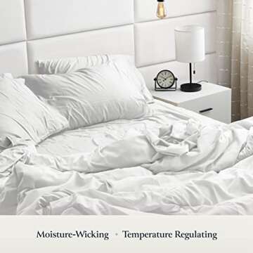 BELADOR Silky Soft Queen Sheet Set - 6 Piece White Bed Sheets for Queen Size Bed, Secure-Fit Deep Pocket Sheets with Elastic, Breathable Hotel Sheets & Pillowcase Set, Wrinkle Free Oeko-Tex Sheets