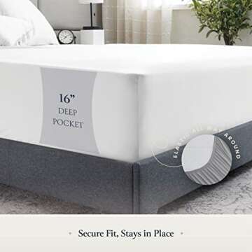 BELADOR Silky Soft Queen Sheet Set - 6 Piece White Bed Sheets for Queen Size Bed, Secure-Fit Deep Pocket Sheets with Elastic, Breathable Hotel Sheets & Pillowcase Set, Wrinkle Free Oeko-Tex Sheets