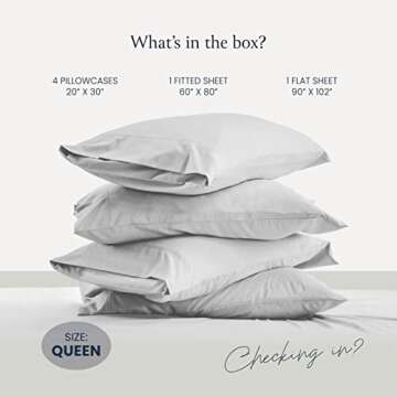 BELADOR Silky Soft Queen Sheet Set - 6 Piece White Bed Sheets for Queen Size Bed, Secure-Fit Deep Pocket Sheets with Elastic, Breathable Hotel Sheets & Pillowcase Set, Wrinkle Free Oeko-Tex Sheets