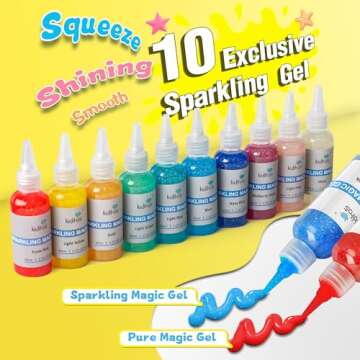 Magic Water Elf Toy Kit, Aqua Fairy Water Gel Kit with 20 Magic Gels, 10 Fruit & Vegetable Molds. Christmas Gifts, Birthday Gifts, Party Favors, Arts & Crafts DIY STEM for Kids (20 Colors)