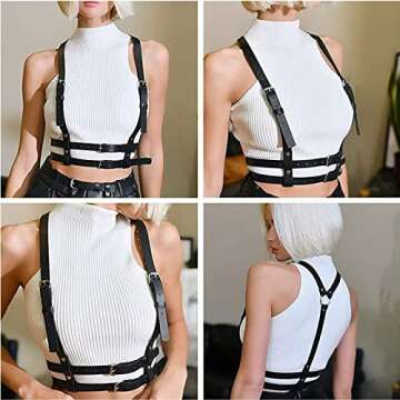 Widyany Punk Belt - Adjustable Gothic Body Harness for Women