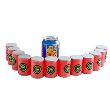 Camkey 12pcs EVA Soft Bullet Darts Target Compatible with NERF N-Strike Blasters