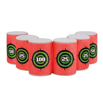 Camkey 12pcs EVA Soft Bullet Darts Target Compatible with NERF N-Strike Blasters