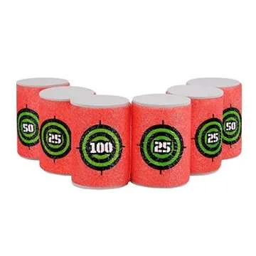 Camkey 12pcs EVA Soft Bullet Darts Target Compatible with NERF N-Strike Blasters