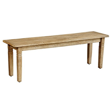 Elegant Casual Elements Sedona Bench in Rustic Gray Wash