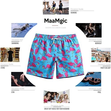 MaaMgic Men's Slim Fit Quick Dry Swim Shorts for Comfort