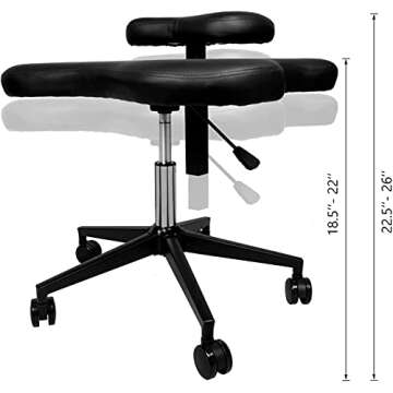 H-A Ergonomic Cross Legged Kneeling Chair Yoga Meditation Chair Adjustable for Flexibility Strength ...