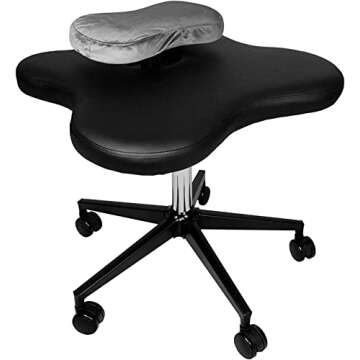 H-A Ergonomic Cross Legged Kneeling Chair Yoga Meditation Chair Adjustable for Flexibility Strength Training & Relaxation (Black)