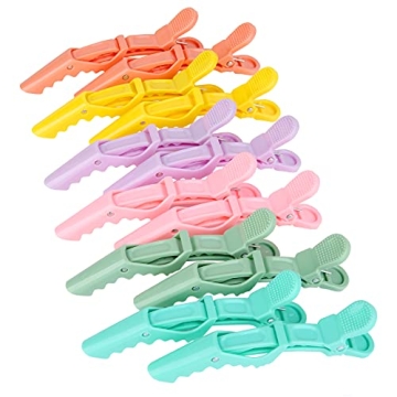 HH&LL Hair clips for Styling 12 pcs – Wide Teeth & Double-Hinged Design – Alligator Styling Sect...